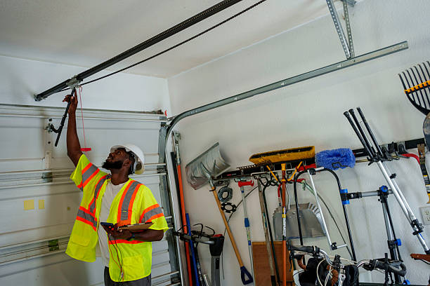 Professional Garage Door Panel Replacement technician working in Milford, IL